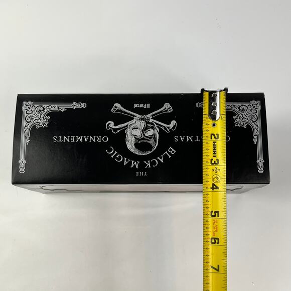 Black Magic Skull Ornaments Set Boxed Loop NYC Gothic Christmas Decor NIB Sealed - Picture 9 of 12